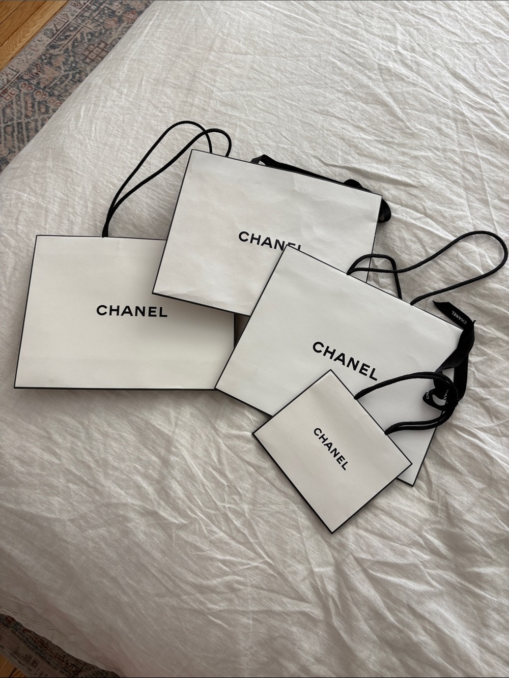 Chanel Shopping bags w ribbon